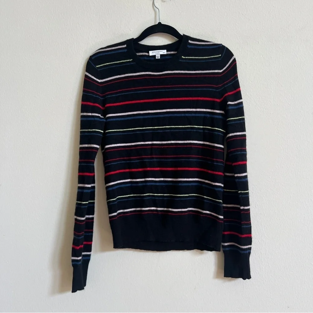 EQUIPMENT 100% Cashmere Shirley Striped Sweater